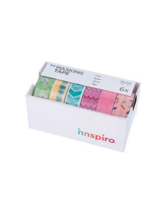 SET 6 CINTAS WASHI TAPE INNSPIRO TUTTI FRUTTI