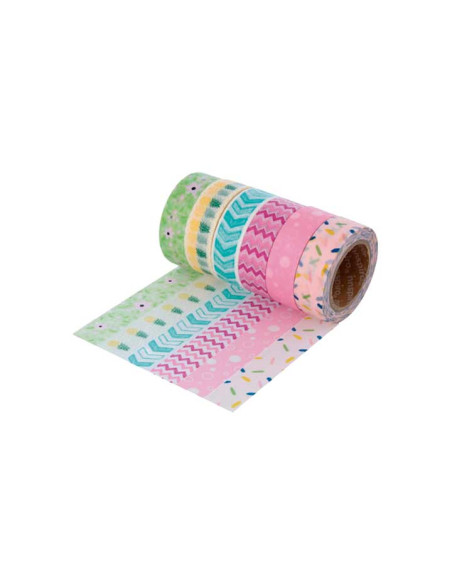 SET 6 CINTAS WASHI TAPE INNSPIRO TUTTI FRUTTI