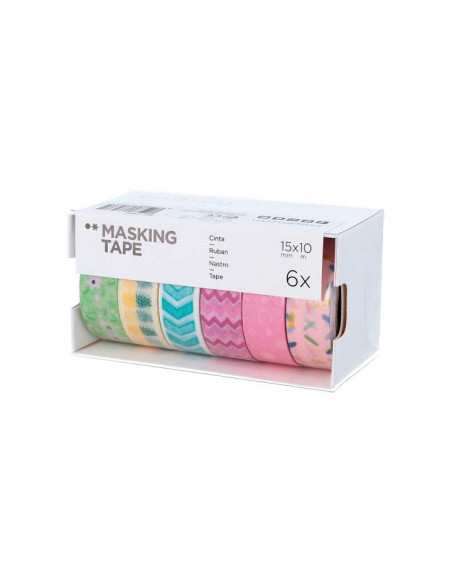 SET 6 CINTAS WASHI TAPE INNSPIRO TUTTI FRUTTI