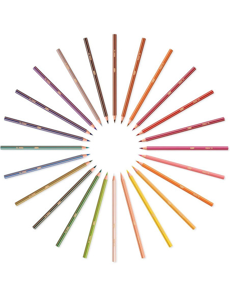 BIC LÁPICES DE COLORES KIDS EVOLUTION STRIPES CSURTIDOS ESTUCHE 24 UD