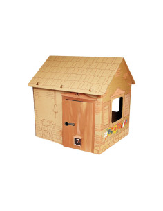 CASA DE CARTÓN CABIN PARA COLOREAR 2