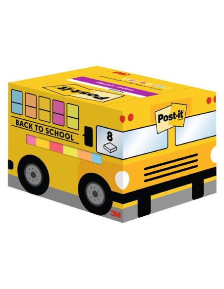 PACK 8 BLOCS NOTAS POST-IT 63,5x76mm SUPER STICKY® BUS