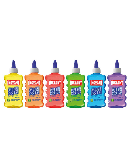 INSTANT COLA LÍQUIDA SUPERCLEAR PARA DECORACIÓN BOTELLA 180ML CSURTIDOS