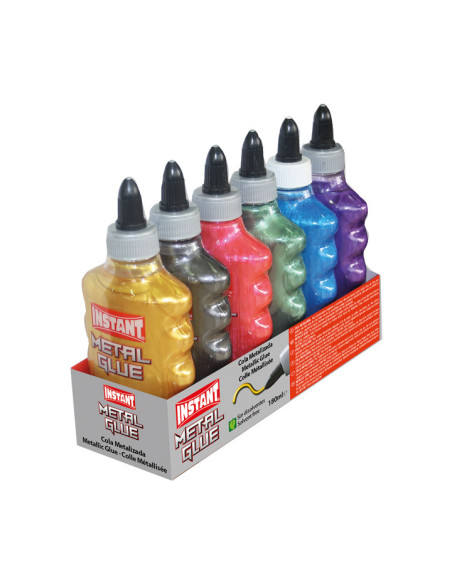 CAJA 6 BOTES COLA INSTANT METAL GLUE 180ml