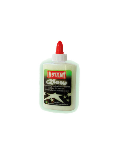 INSTANT COLA GLOW CON PURPURINA LUMINISCENTE BOTELLA 147ML CAJA EXPOSITORA - 6 UND-  CSURTIDOS