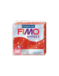 PASTA MODELAR FIMO EFFECT ROJO PURPURINA 57 GR