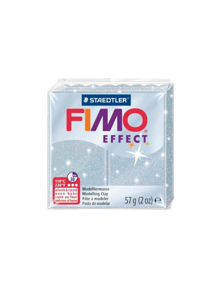 PASTA MODELAR FIMO EFFECT PLATA PURPURINA 57 GR