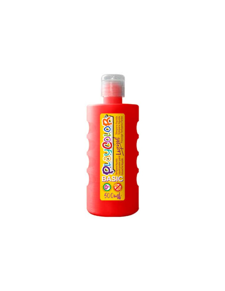 TEMPERA PLAYCOLOR LIQÜID LIQUIDA 500 ml botella ROJO