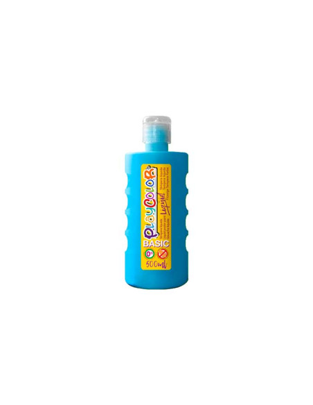 TEMPERA PLAYCOLOR LIQÜID LIQUIDA 500 ml botella AZUL CLARO