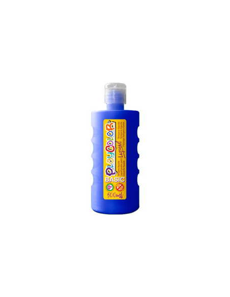 TEMPERA PLAYCOLOR LIQÜID LIQUIDA 500 ml botella AZUL OSCURO