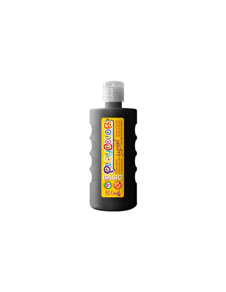 TEMPERA PLAYCOLOR LIQÜID LIQUIDA 500 ml botella NEGRO