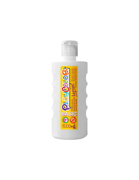 TEMPERA PLAYCOLOR LIQÜID LIQUIDA 1000 ml botella BLANCO