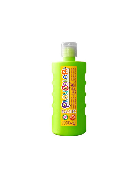 TEMPERA PLAYCOLOR LIQÜID LIQUIDA 1000 ml botella VERDE CLARO