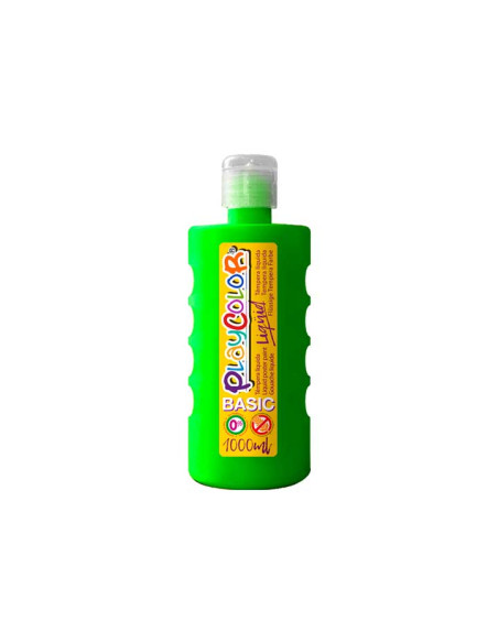 TEMPERA PLAYCOLOR LIQÜID LIQUIDA 1000 ml botella VERDE OSCURO