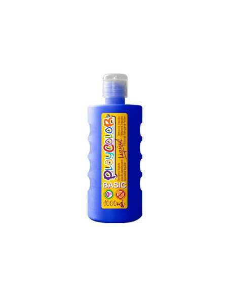 TEMPERA PLAYCOLOR LIQÜID LIQUIDA 1000 ml botella AZUL OSCURO