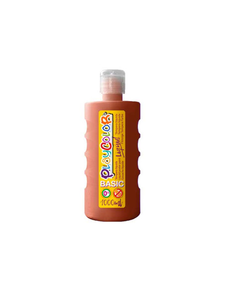 TEMPERA PLAYCOLOR LIQÜID LIQUIDA 1000 ml botella MARRON