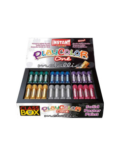 CLASSPACK 72 TÉMPERAS PLAYCOLOR SÓLIDAS 10gr METALLIC SURTIDAS