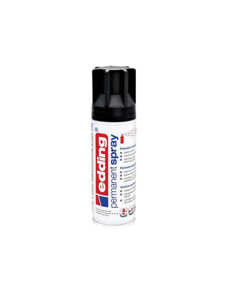 PINTURA ACRILICA EDDING PERMANENT SPRAY 200 ml NEGRO INTENSO MATE