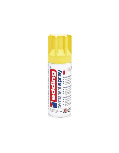 PINTURA ACRILICA EDDING PERMANENT SPRAY 200 ml AMARILLO TRAFICO MATE