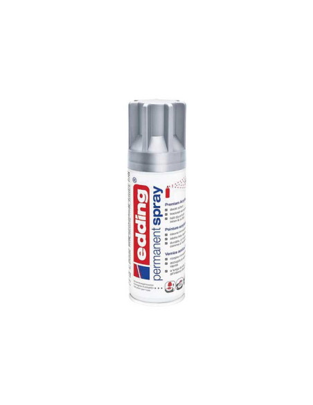 PINTURA ACRILICA EDDING PERMANENT SPRAY 200 ml PLATA MATE