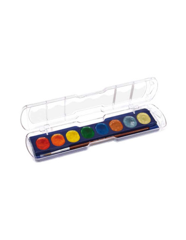 ESTUCHE 8 PASTILLAS ACUARELAS GIOTTO Ø30mm  METAL