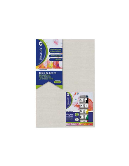 SET LIENZO BISMARK  PINTURAS ACRÍLICAS 12ml