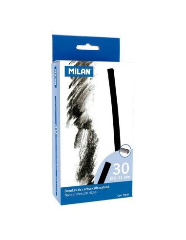 CAJA 30 CARBONCILLOS NATURALES MILAN Ø 9-11mm