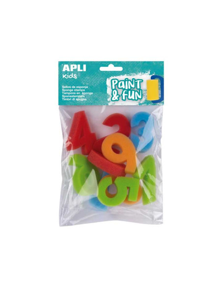 PACK 10 SELLOS DE ESPONJA APLI KIDS NÚMEROS