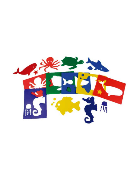 SET 6 PLANTILLAS HENBEA ANIMALES MARINOS