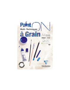 BLOC 20h CLAIREFONTAINE PAINT`ON À GRAIN 250gr A4