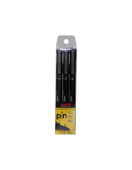 ESTUCHE 3 ROTULADORES CALIBRADOS UNI-BALL PIN