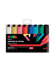 ESTUCHE 8 MARCADORES UNI POSCA PC-8K BASIC