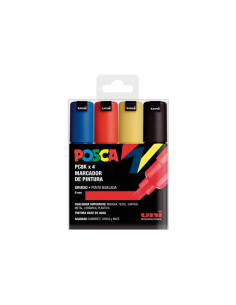 ESTUCHE 4 MARCADORES UNI POSCA PC-8K BASIC