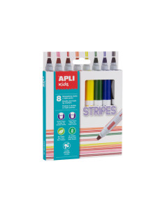 ESTUCHE 8 ROTULADORES APLI KIDS STRIPES 2