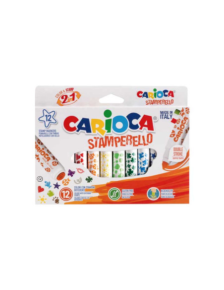 ROTULADOR FIBRA CARIOCA STAMPERELLO CAJA de 12