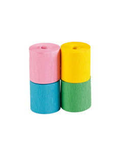 PACK 4 ROLLOS PAPEL CREPÉ CLAIREFONTAINE 5cmx10m MIX PRIMAVERA
