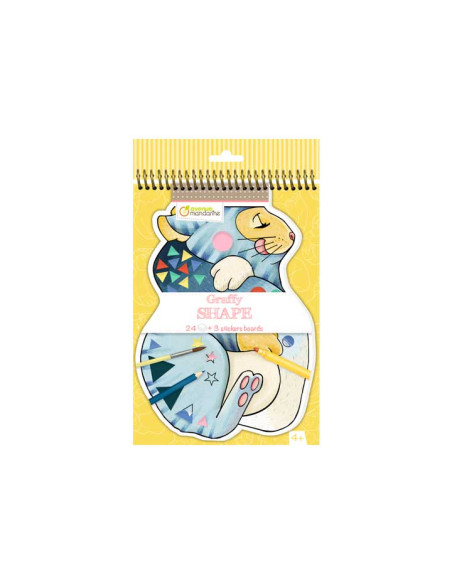 BLOC PARA COLOREAR MANDARINE GRAFFY SHAPE GATOS  STICKERS
