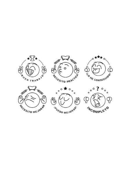 BOTE 6 SELLOS DE MOTIVACIÓN NIEFENVER EMOTICONOS