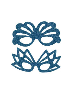 BLÍSTER 2 ANTIFACES NIEFENVER DE GOMA EVA CON PURPURINA