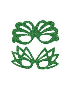 BLÍSTER 2 ANTIFACES NIEFENVER DE GOMA EVA CON PURPURINA