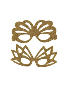 BLÍSTER 2 ANTIFACES NIEFENVER DE GOMA EVA CON PURPURINA