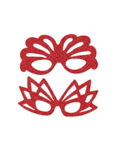 BLÍSTER 2 ANTIFACES NIEFENVER DE GOMA EVA CON PURPURINA