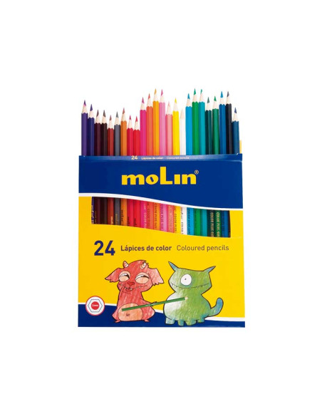 CAJA 24 LÁPICES DE COLORES MOLIN