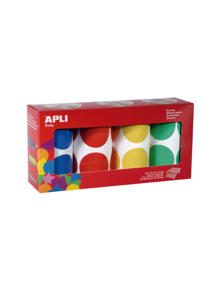 PACK 4 ROLLOS GOMETS APLI CIRCULARES Ø45mm