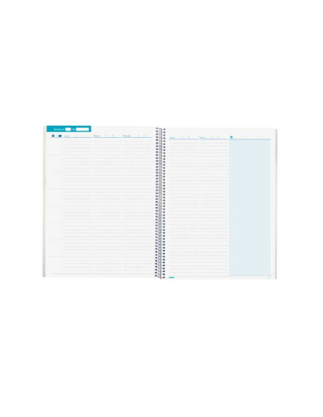 PLANIFICADOR DE CLASES FINOCAM DEL DOCENTE ESPIRAL tapa PP SV 230x310 CON GOMA NO FECHADO