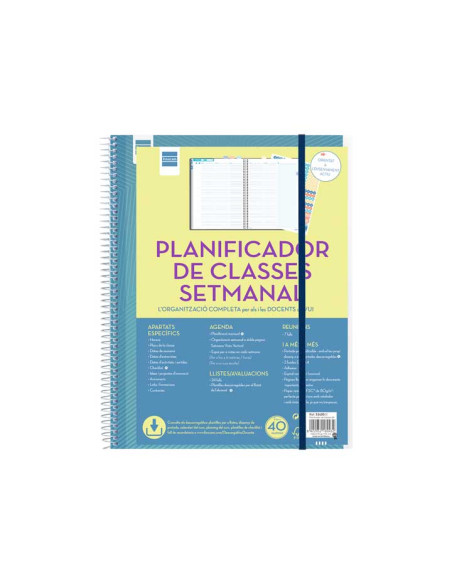 CUADERNOAGENDA FINOCAM CATALAN DEL DOCENT ESPIRAL tapa PP SV 230x310 CON GOMA NO DATA