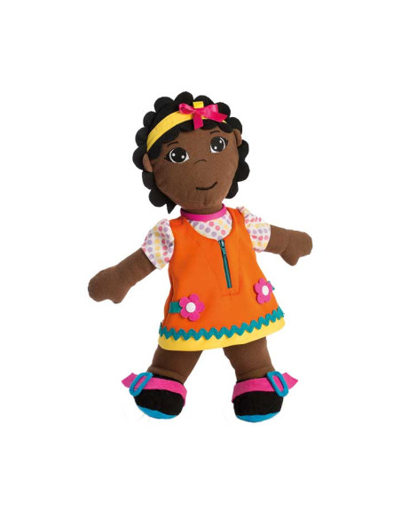 MUÑECO BLANDO MINILAND ABROCHES DIVERSITY AFRICANO 2-6 AÑOS