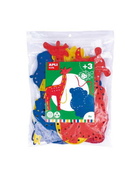 JUEGO EDUCATIVO APLI KIDS COSEDORES ANIMALES BOLSA DE 6 UD