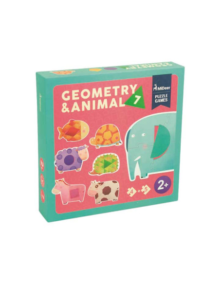 SET 7 PUZZLES MIDEER GEOMETRÍA Y ANIMALES SET 7 PUZZLES MIDEER GEOMETRÍA Y ANIMALES