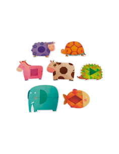 SET 7 PUZZLES MIDEER GEOMETRÍA Y ANIMALES 2
